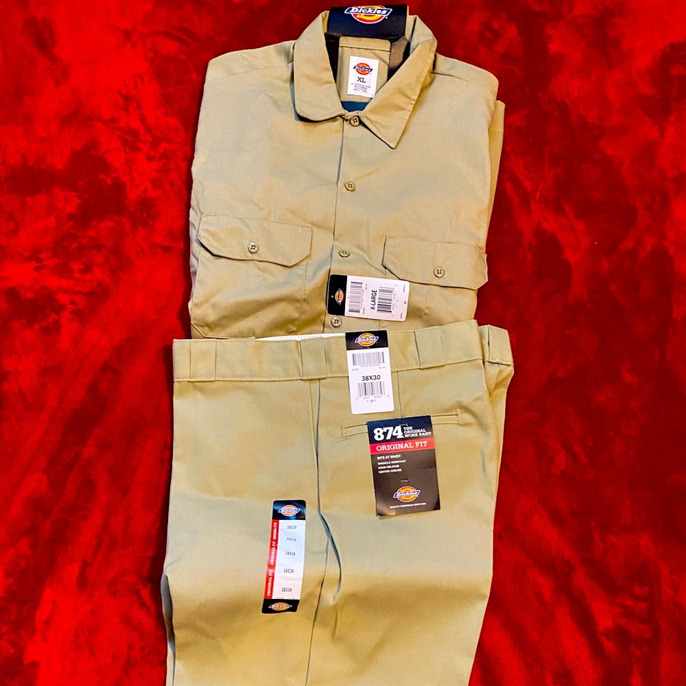 Dickies Men Shirt Size X Large/Pants Size 38/30